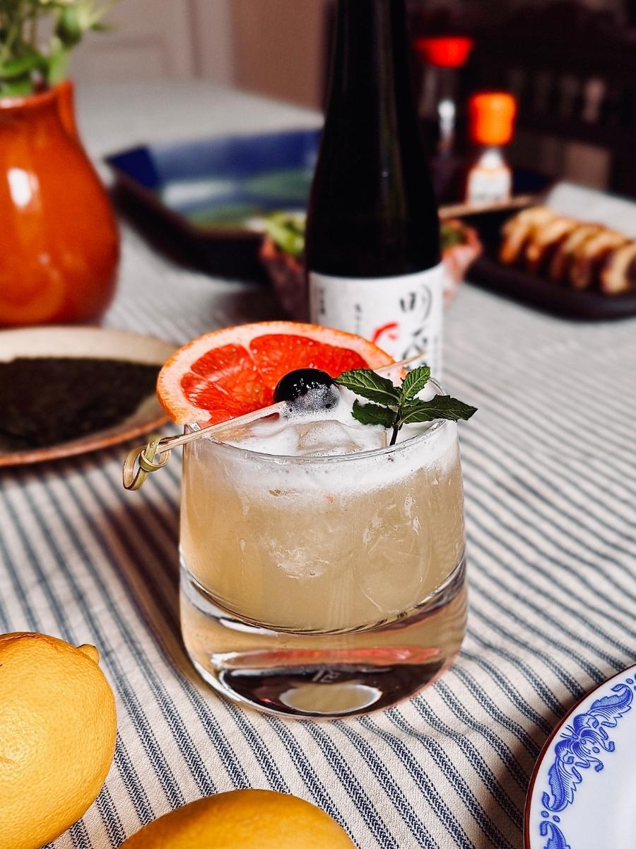 Finished spicey sake sour