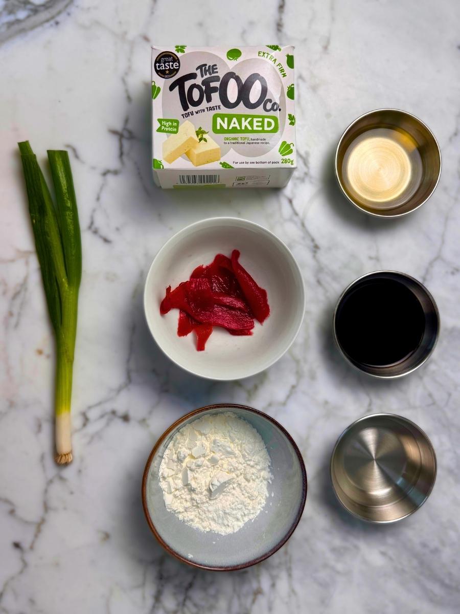 ingredients for sticky tofu recipe
