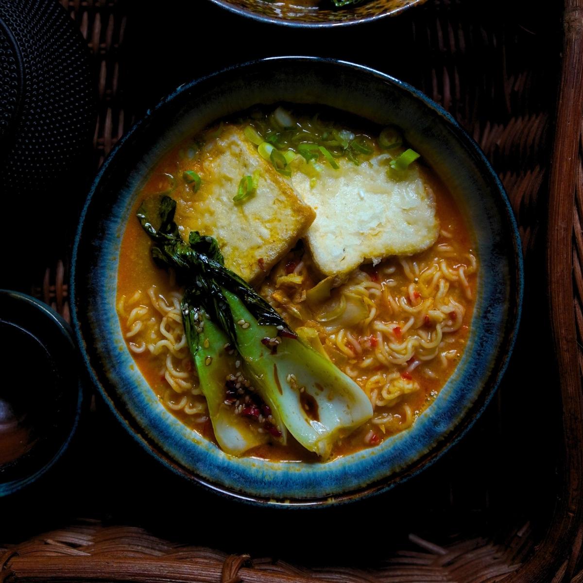 yuzu ramen pictured from above