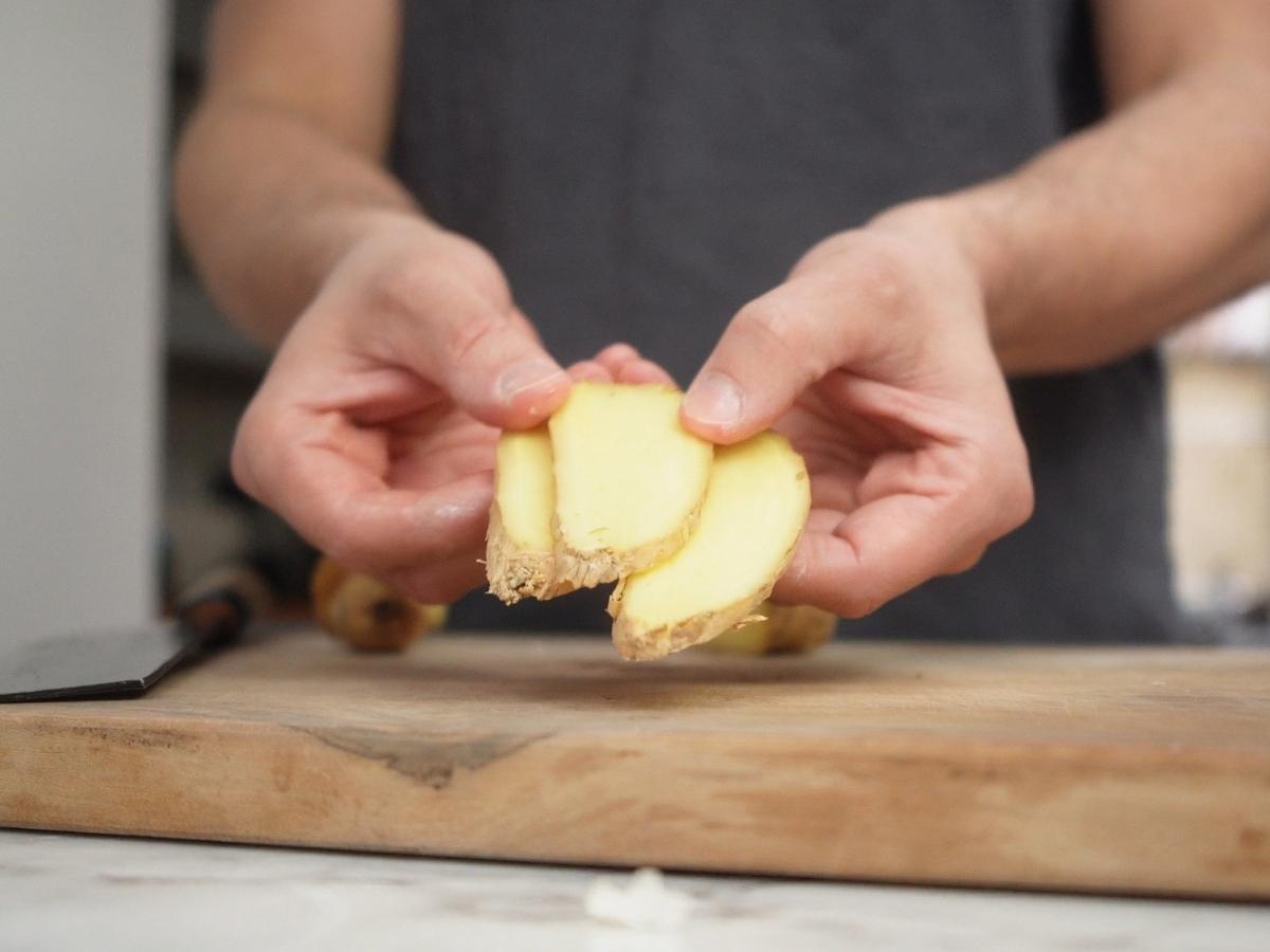 slices of ginger